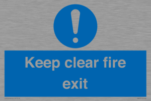 Keep Clear Fire Exit